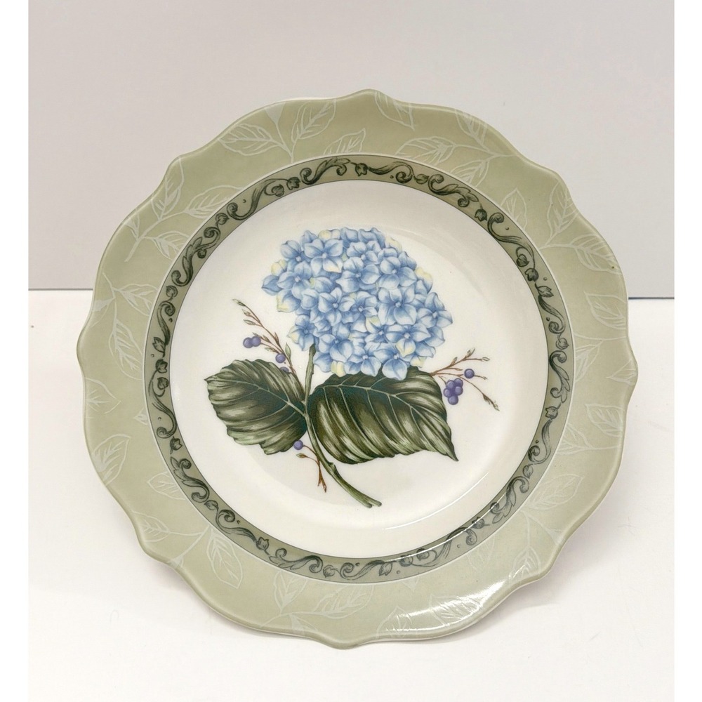 Vintage Garden Party Princess House Hydrangea Floral Dessert Plate 9""